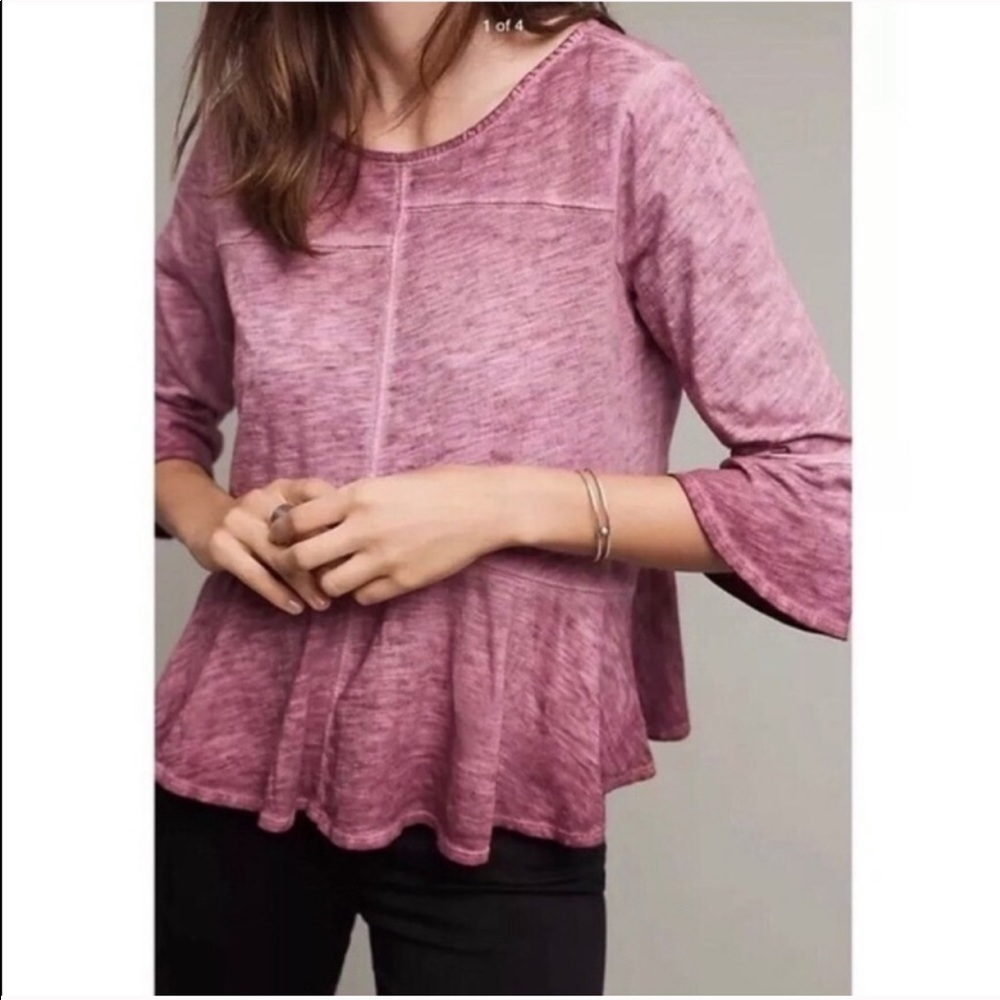Anthropologie Akemi + Kin Seamed Peplum Top S